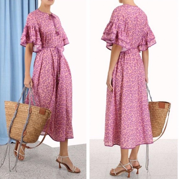 Zimmermann leopard print pink teddy dress - Picture 4 of 4